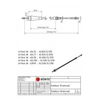 Bremsseil für Humbaur/ WAP HL800/ SL990