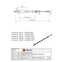 Bremsseil für Humbaur/ WAP HL 900/ SL 1090